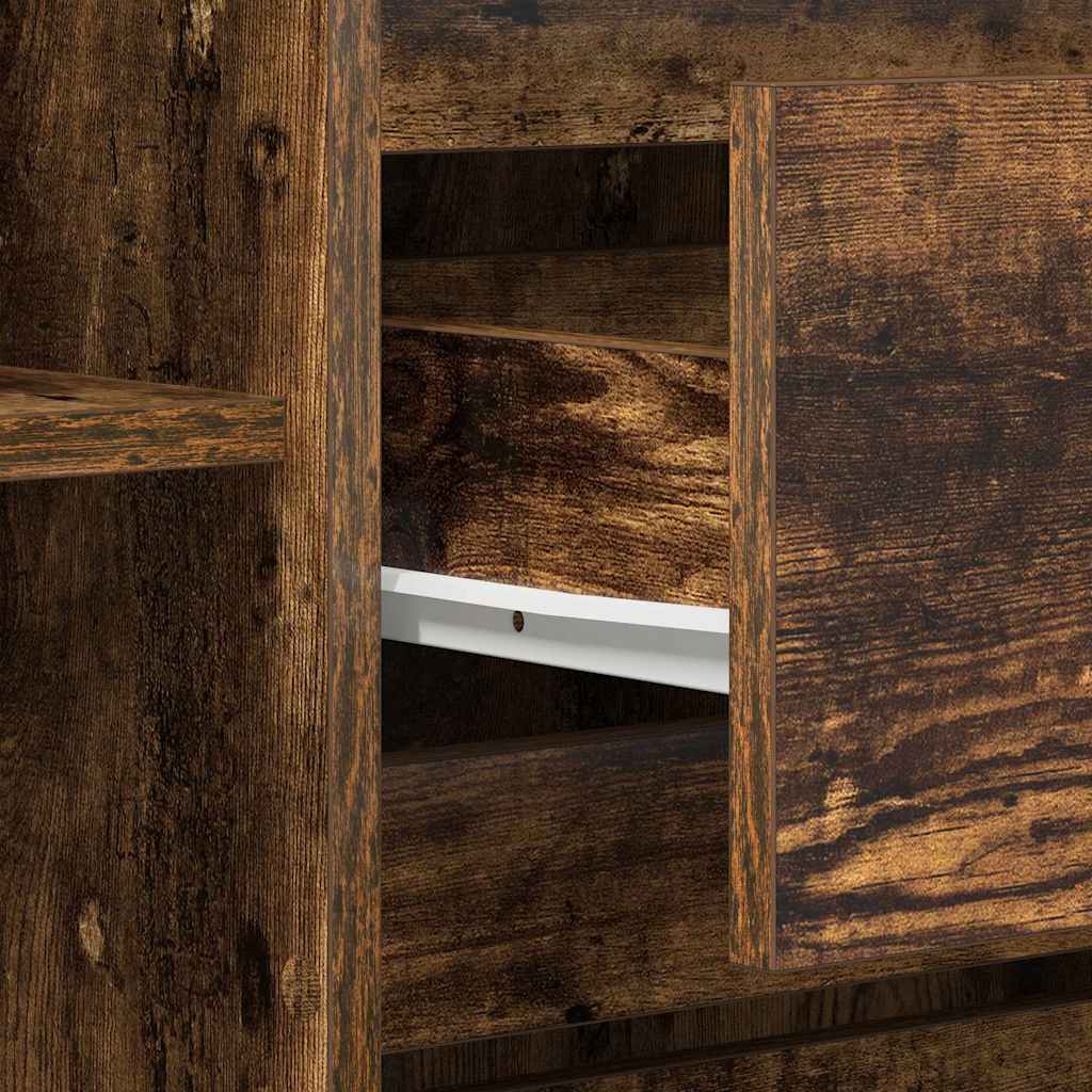 Sideboard Smoked Oak 120 x 41 x 75 cm Engineered Wood