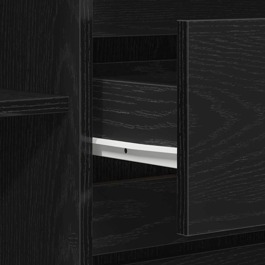Sideboard Black Oak 120 x 41 x 75 cm Engineered Wood