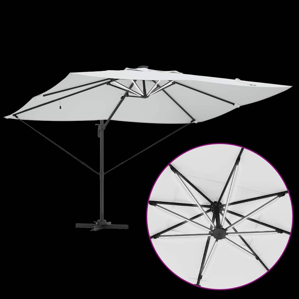 Umbrella Manual Sand 352 x 251 x 265 cm Polyester and Aluminium