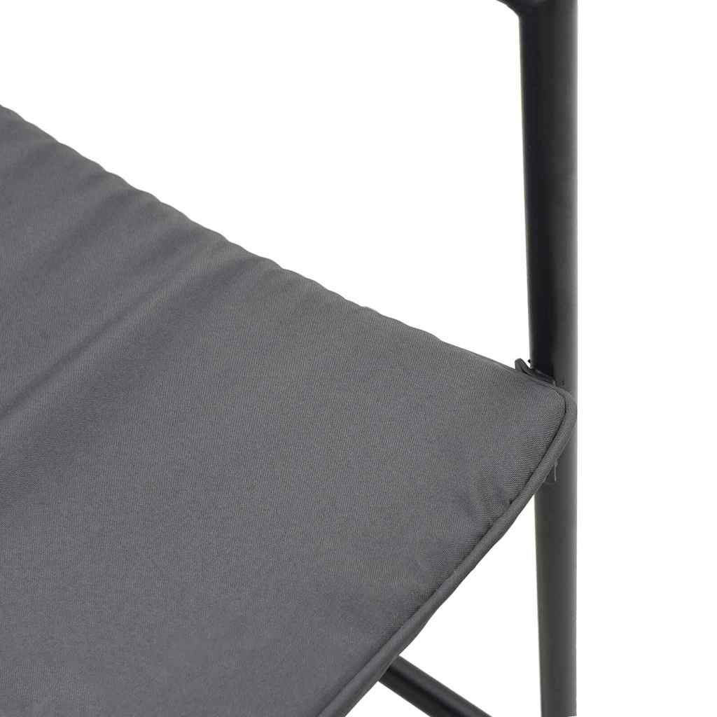 Chair with Cushion 4 pcs Black and Anthracite Textilene
