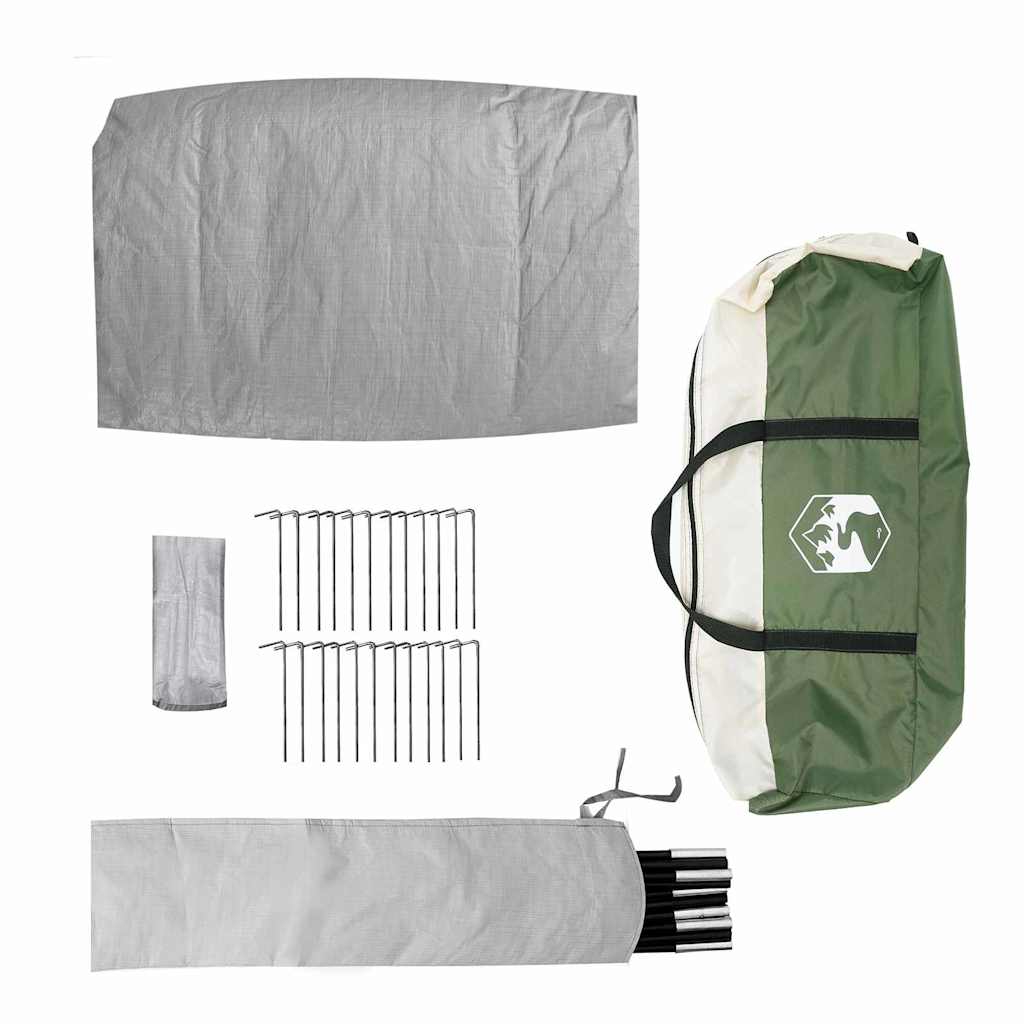 Tent 16-Person 16-Person Green 185T Polyester with PU Coating