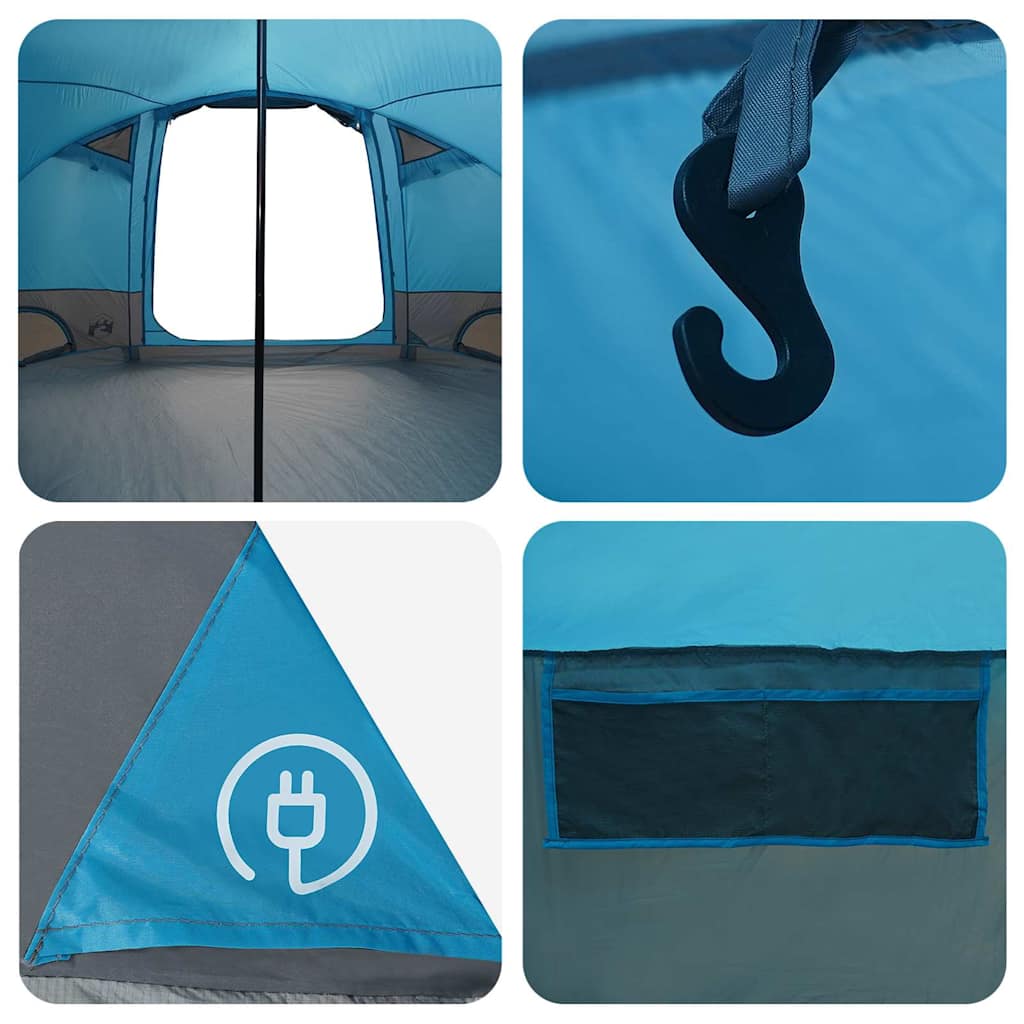 Dome Tent 4-Person with Roof Blue 505 x 450 x 248 cm