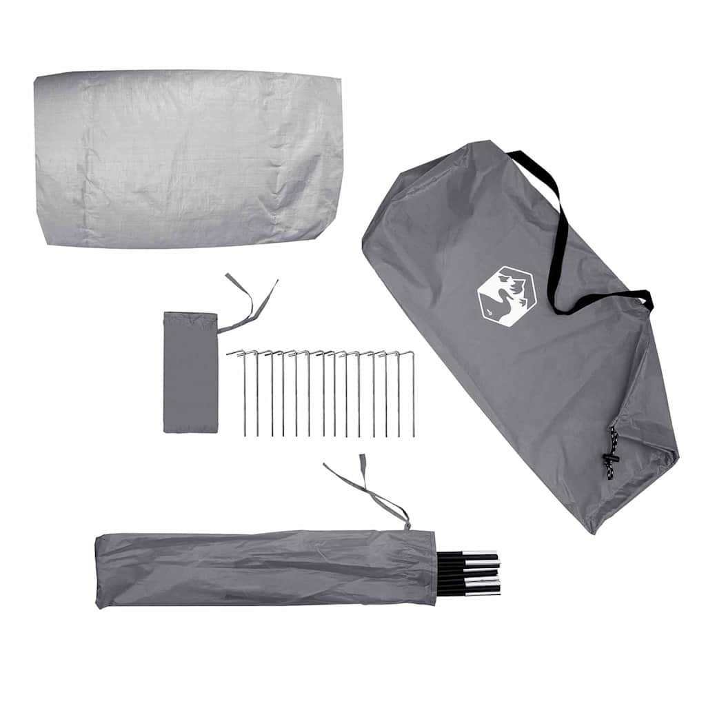 Tunnel Tent 3-Person Grey and Orange 328 x 228 x 115 cm