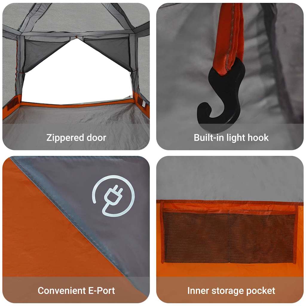 Inner Tent 7-Person 7-Person 300 x 300x 250 cm Grey and Orange