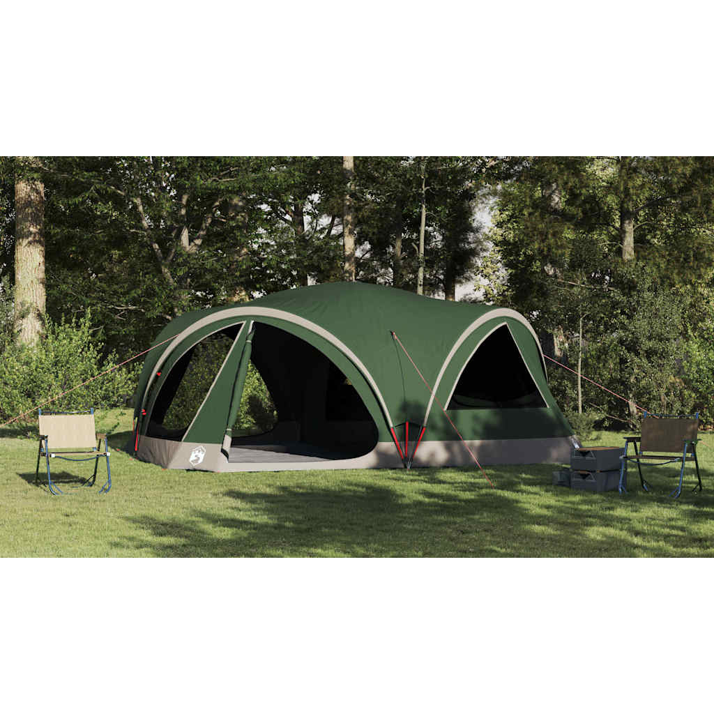 Family Tent 10-Person Green and Grey 460 x 430 x 214 cm