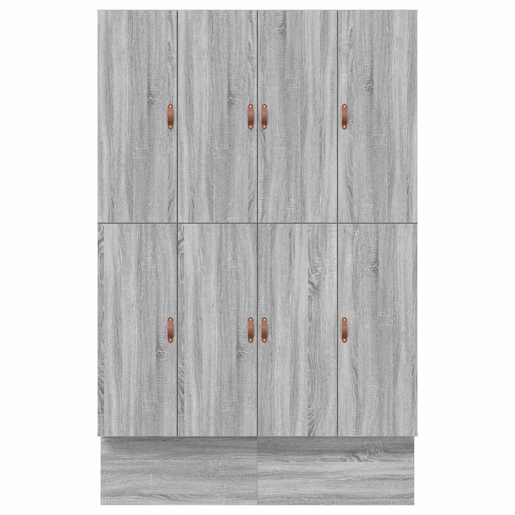 Storage Bed Frame Grey Sonoma 135 cm Engineered Wood