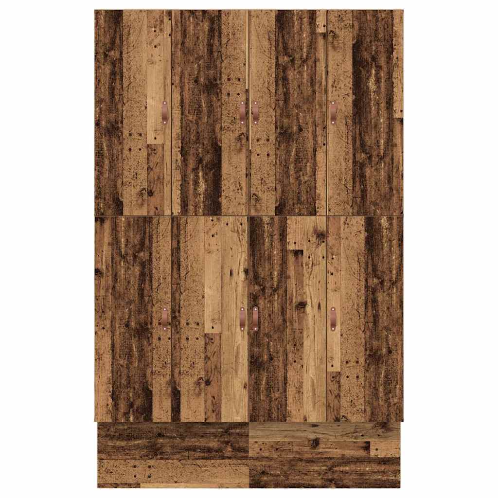 Storage Bed Frame with Drawer Old Wood 135 cm Engineered Wood