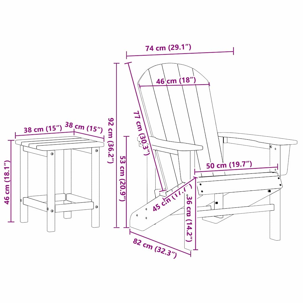 Garden Chair 3 pcs Navy Polyethylene