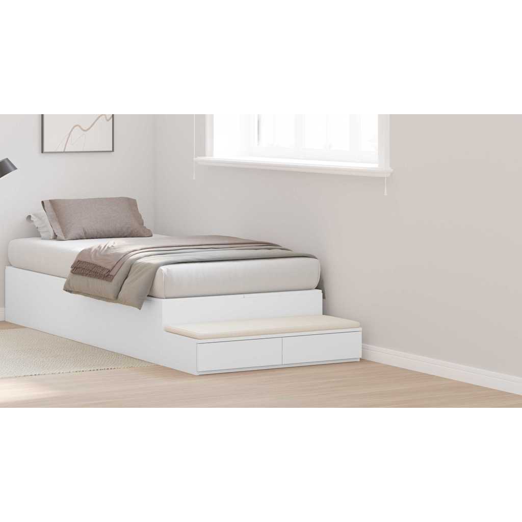 Bed Drawers White 75 x 36.5 x 16.5 cm Engineered Wood