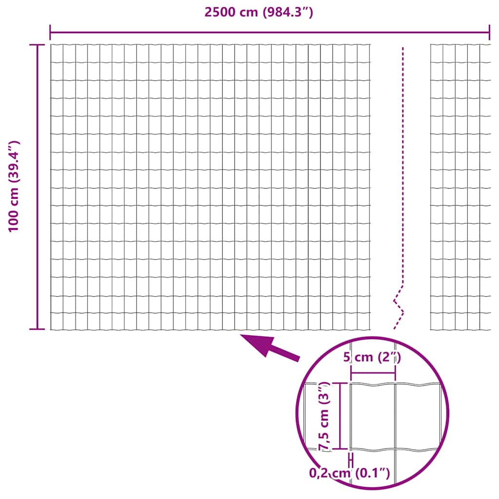 Euro Fence Green 1 x 25m PVC-coated iron