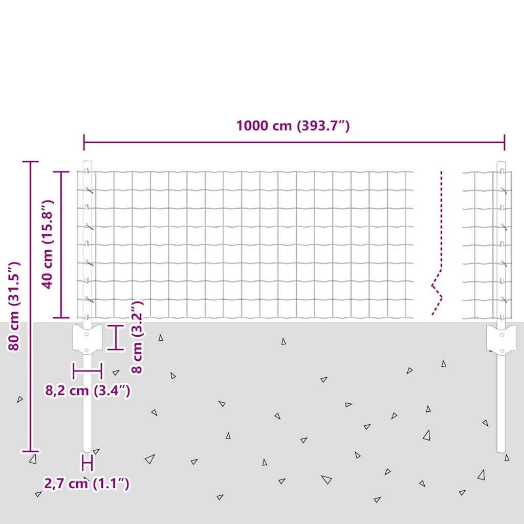Fence with Post Grey