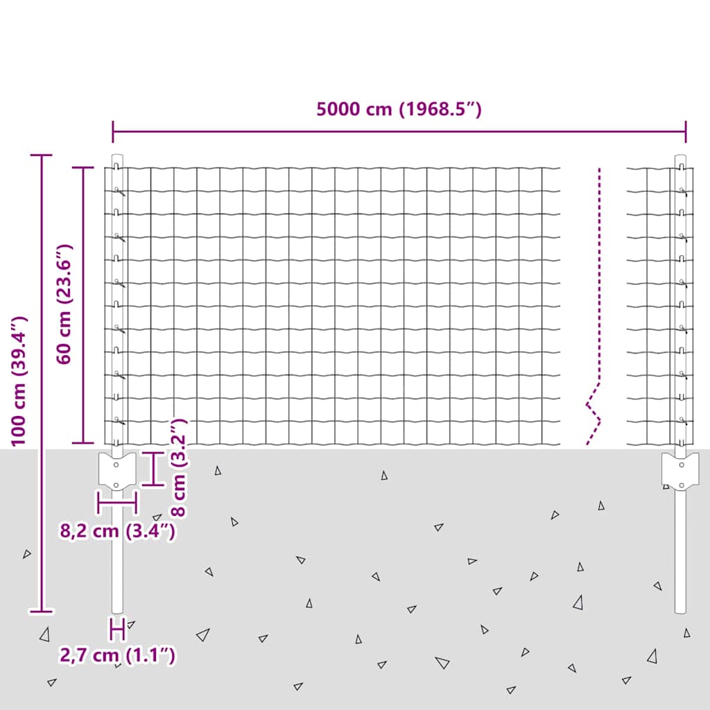 Fence with Post Grey