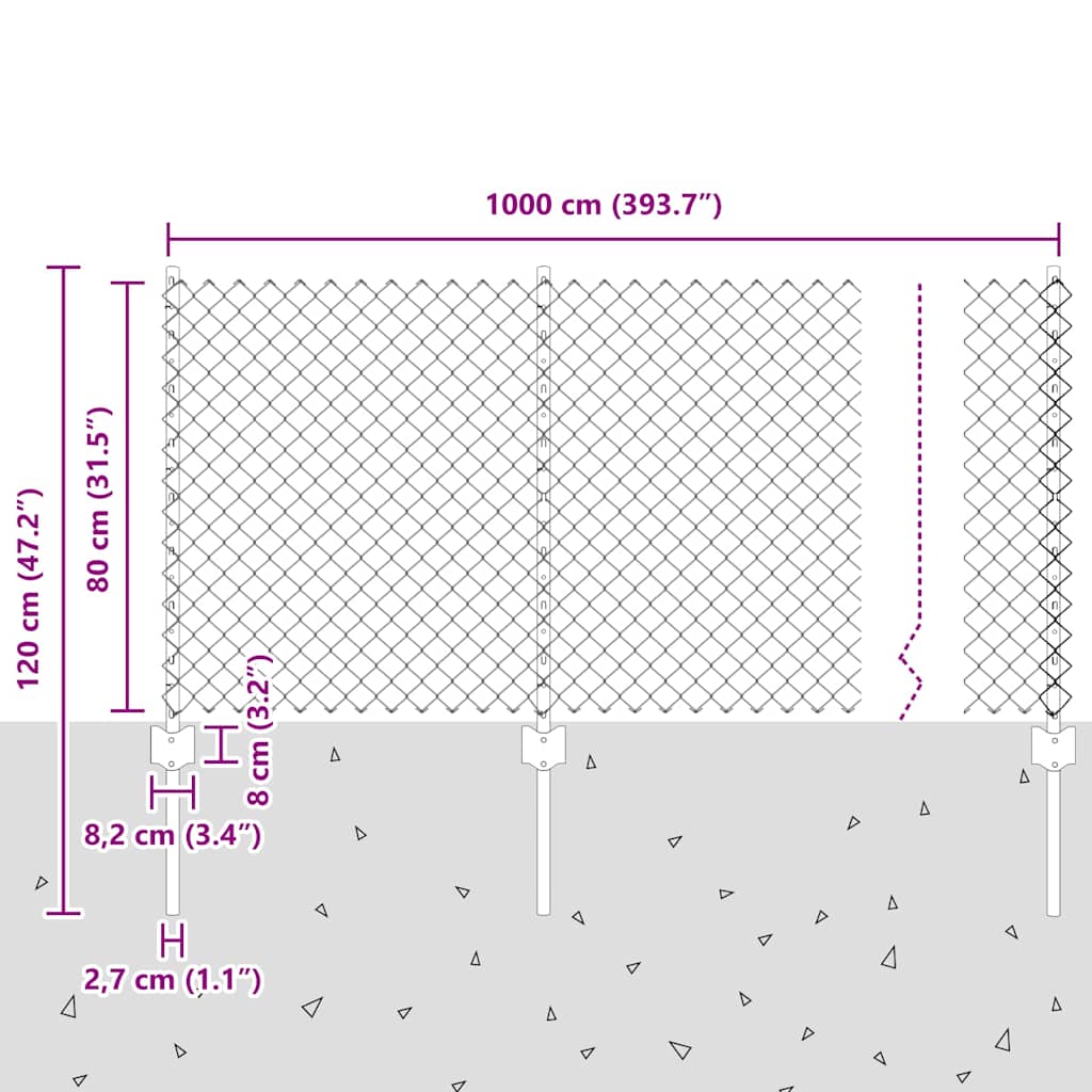 Fence with Post Silver