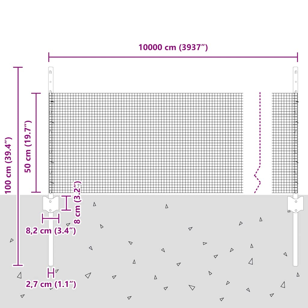 Fence with Post Green