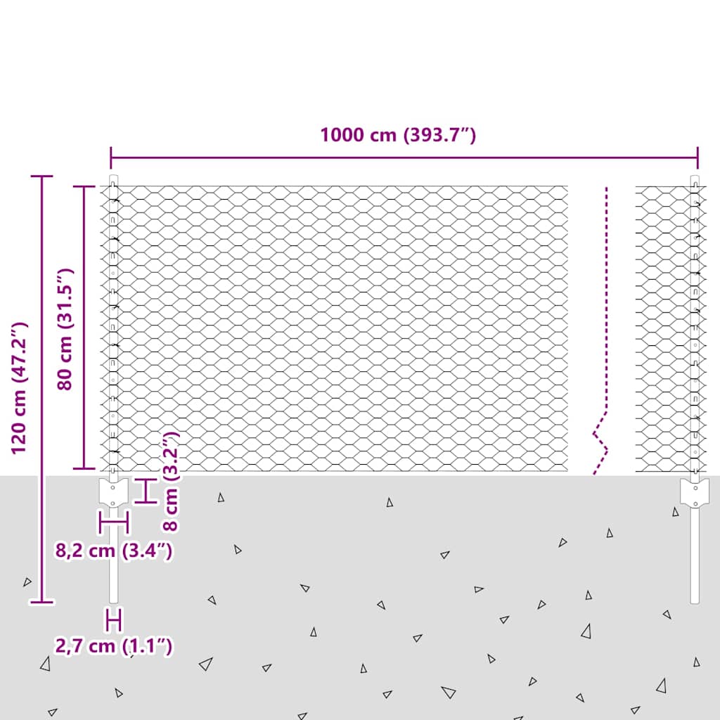 Fence with Post Green