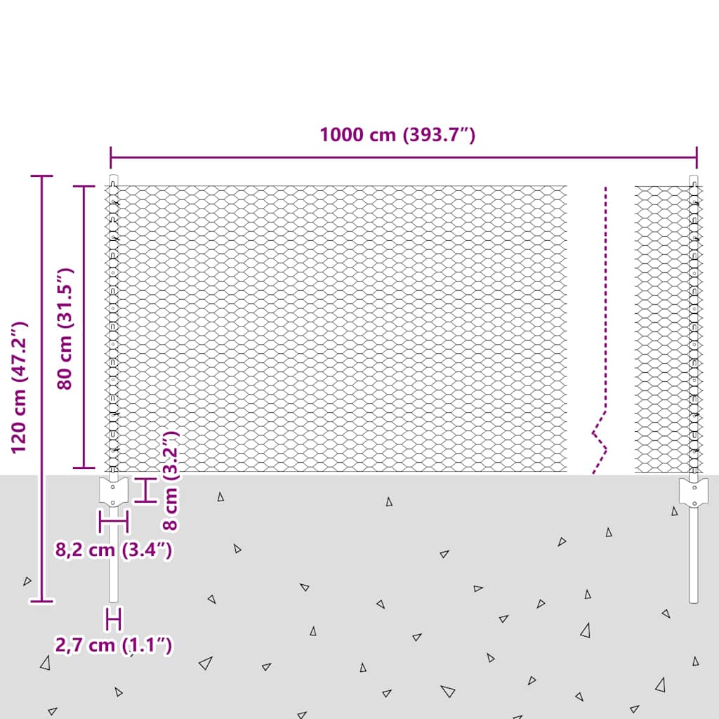 Fence with Post Green
