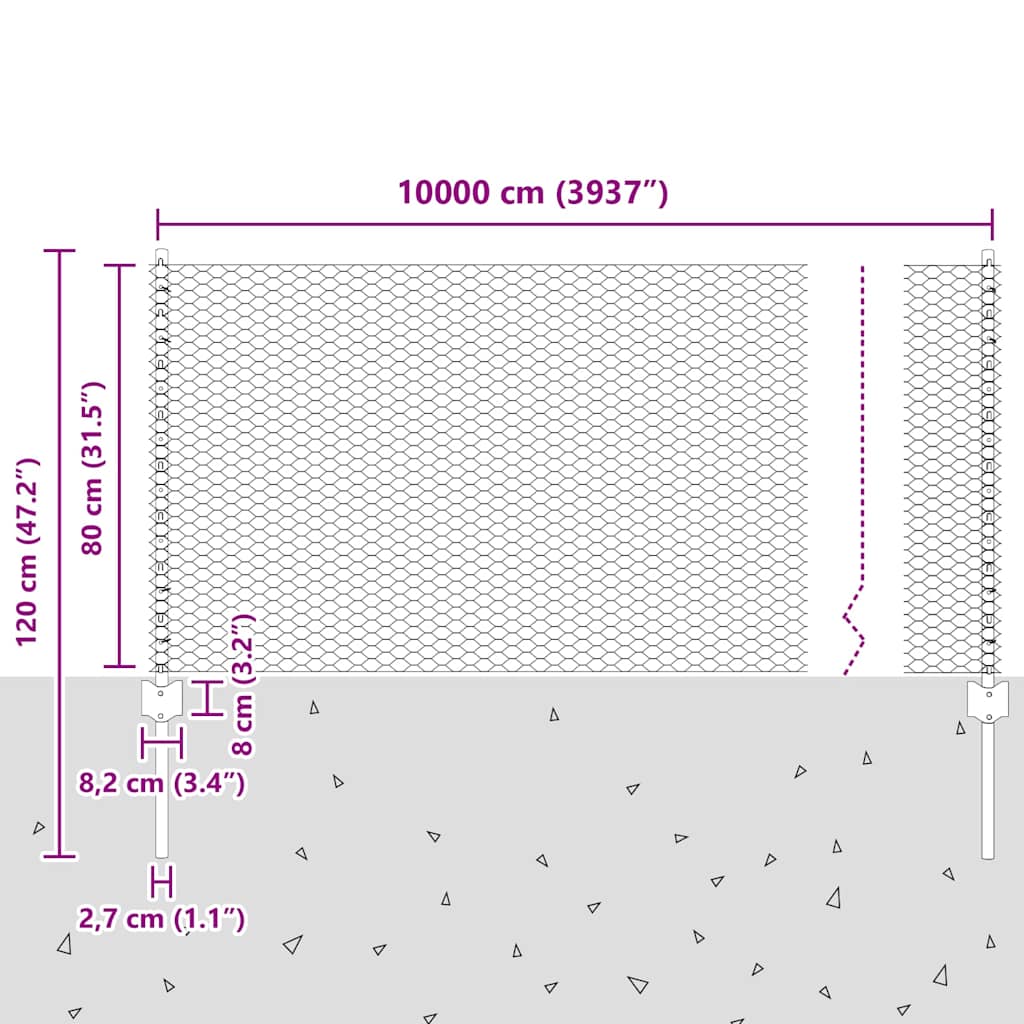 Fence with Post Green