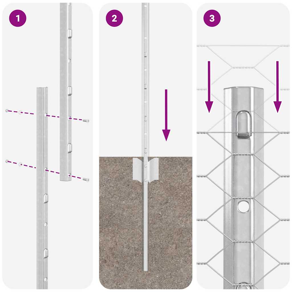 Welded Wire Fence 25 x 1.2 m (W x H) Hot-Dip Galvanised Steel