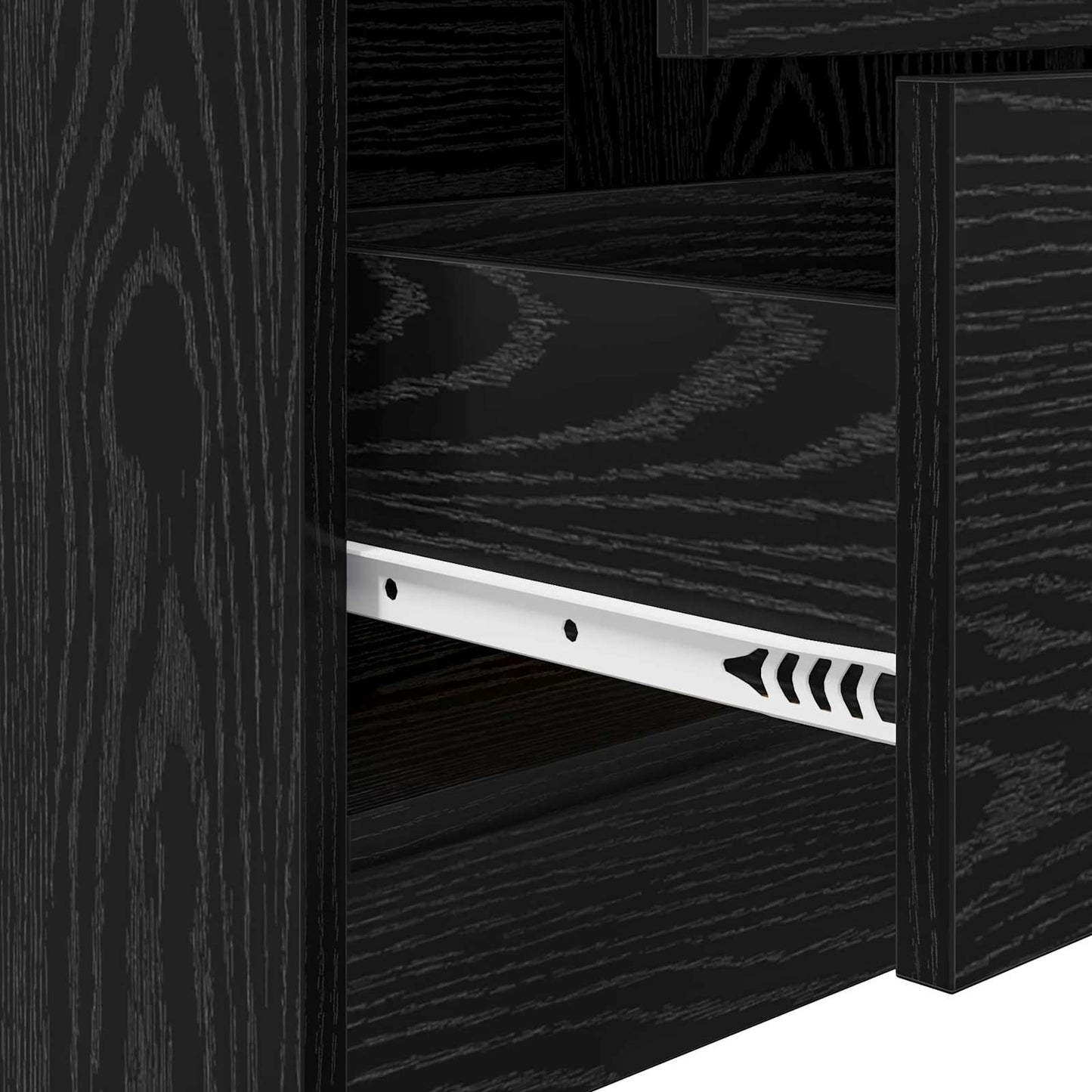 Desk with Drawer 2 pcs Black Oak
