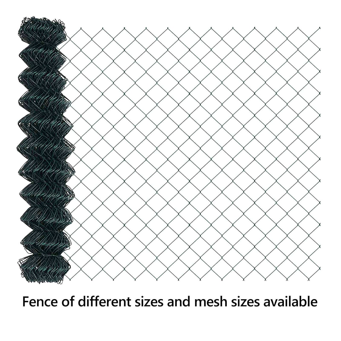 Chain Link Fence 10 x 1.2 m Steel Green