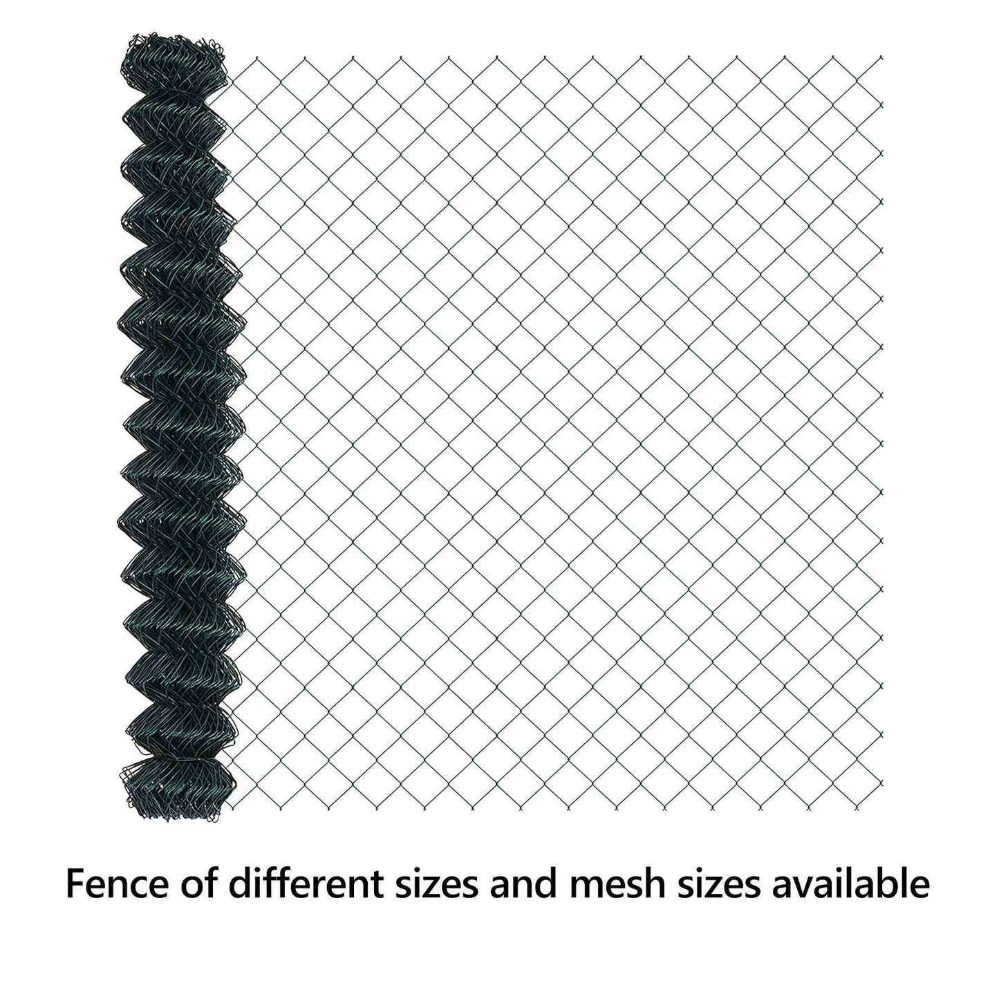 Chain Link Fence 10 x 1.5 m Steel Green