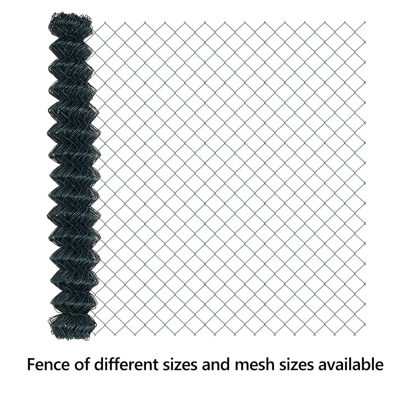 Chain Link Fence 10 x 1.6 m Steel Green