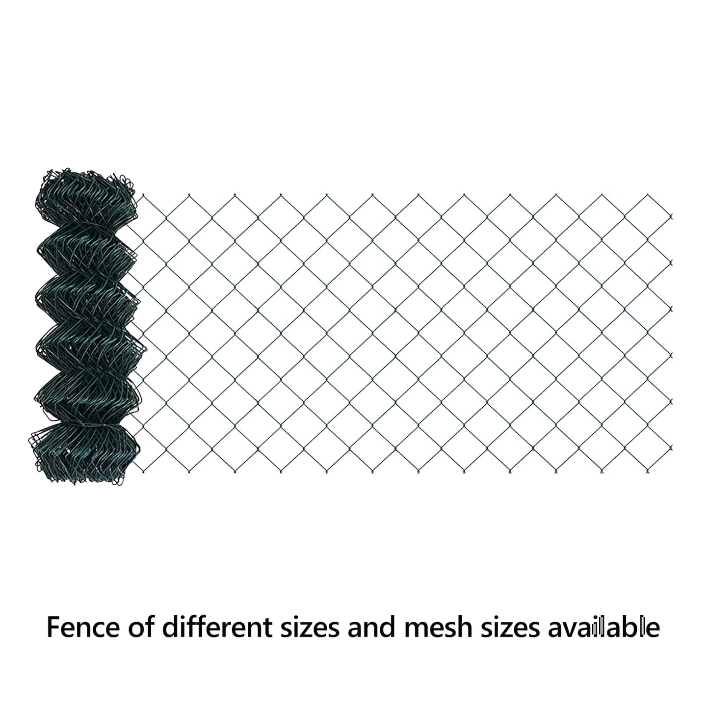 Chain Link Fence 10 x 0.8 m Steel Green