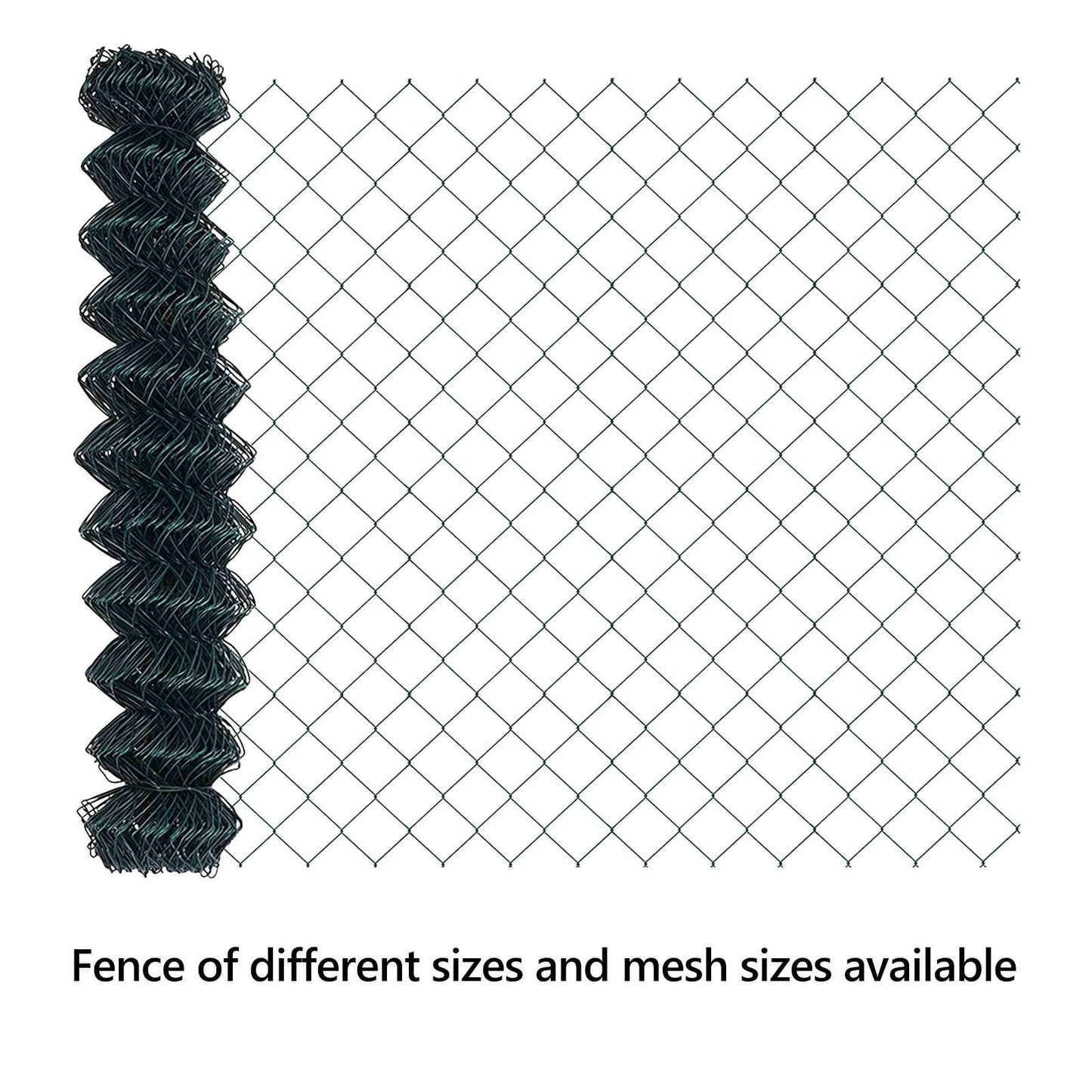 Chain Link Fence 10 x 1 m Steel Green