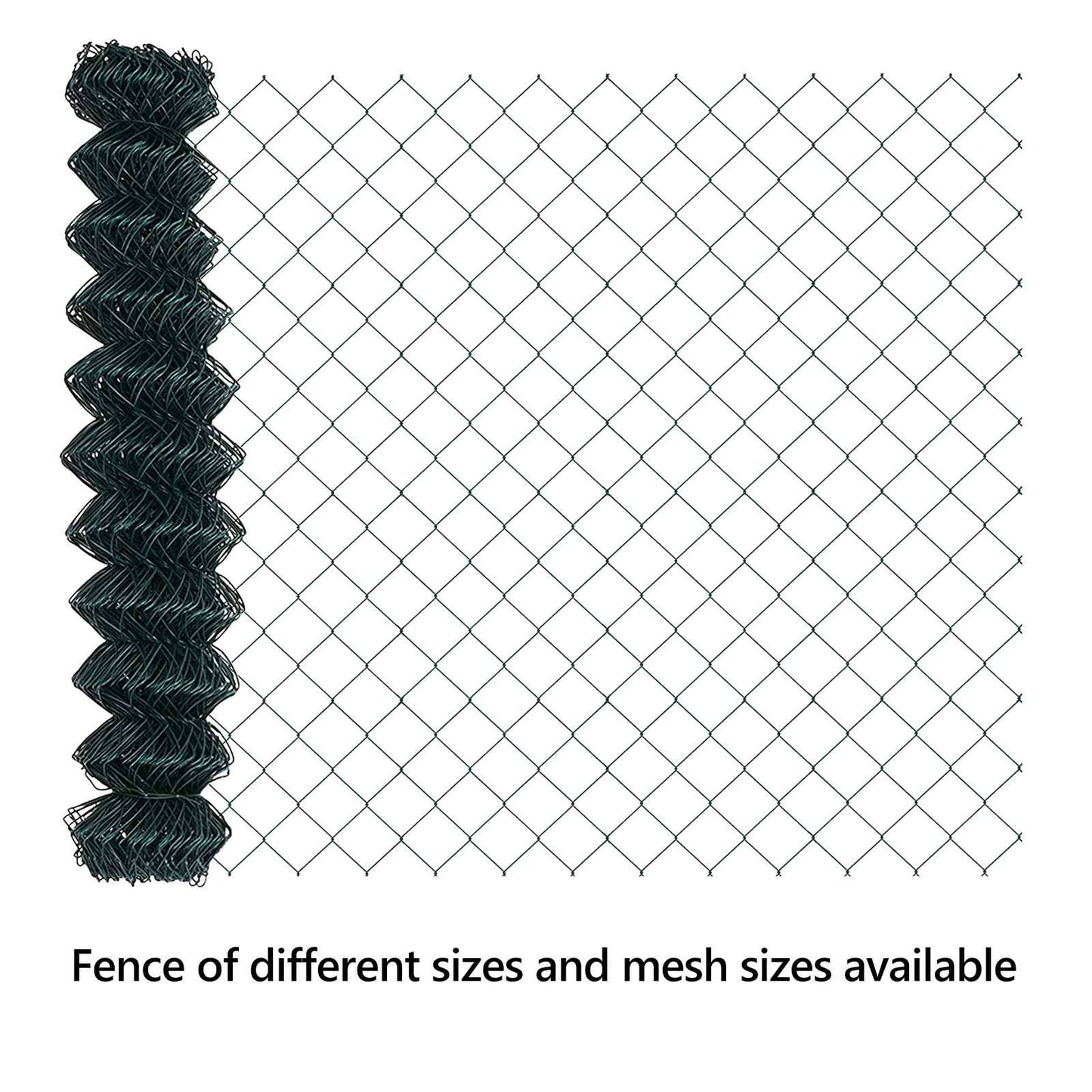 Chain Link Fence 10 x 1.2 m Steel Green