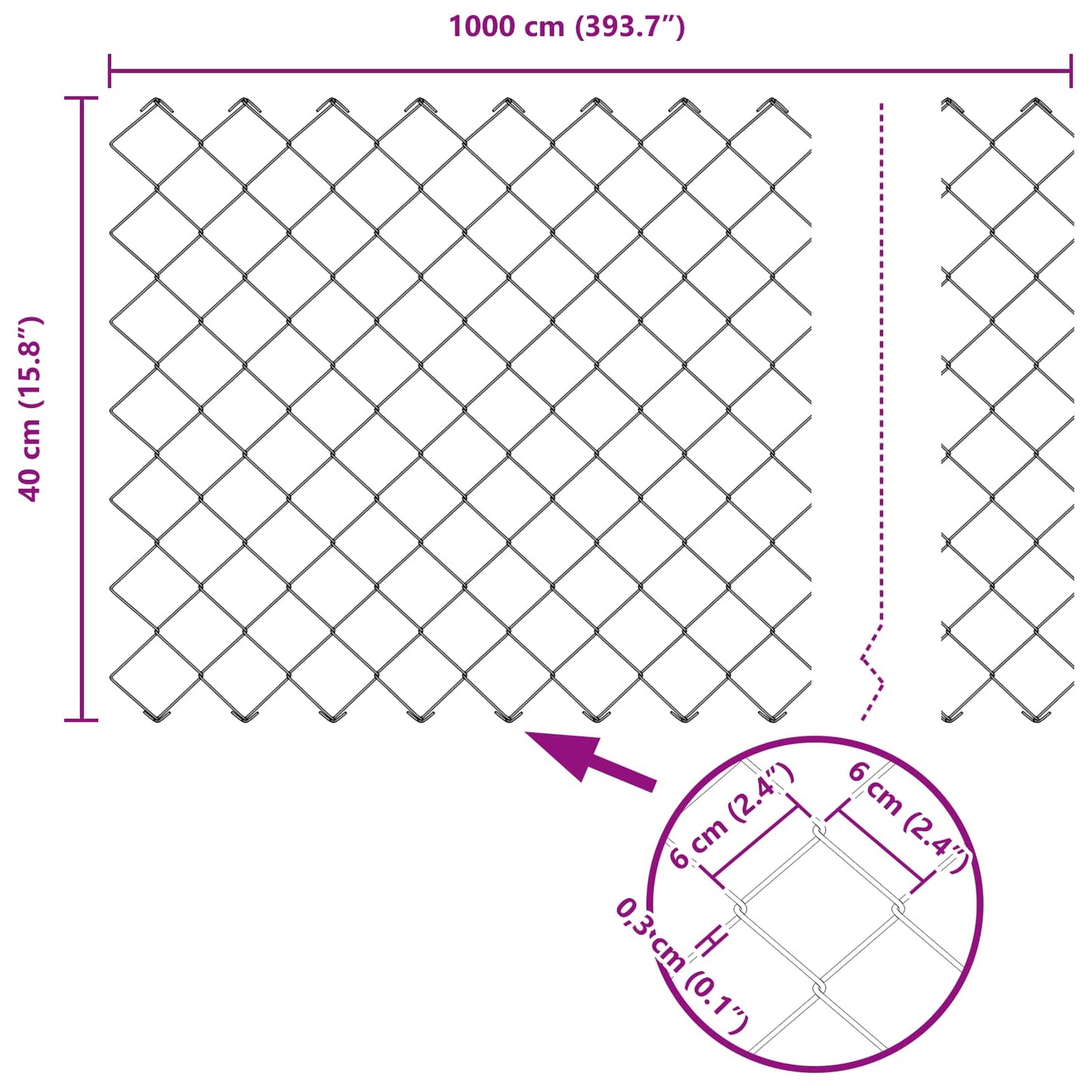 Chain Link Fence Grey