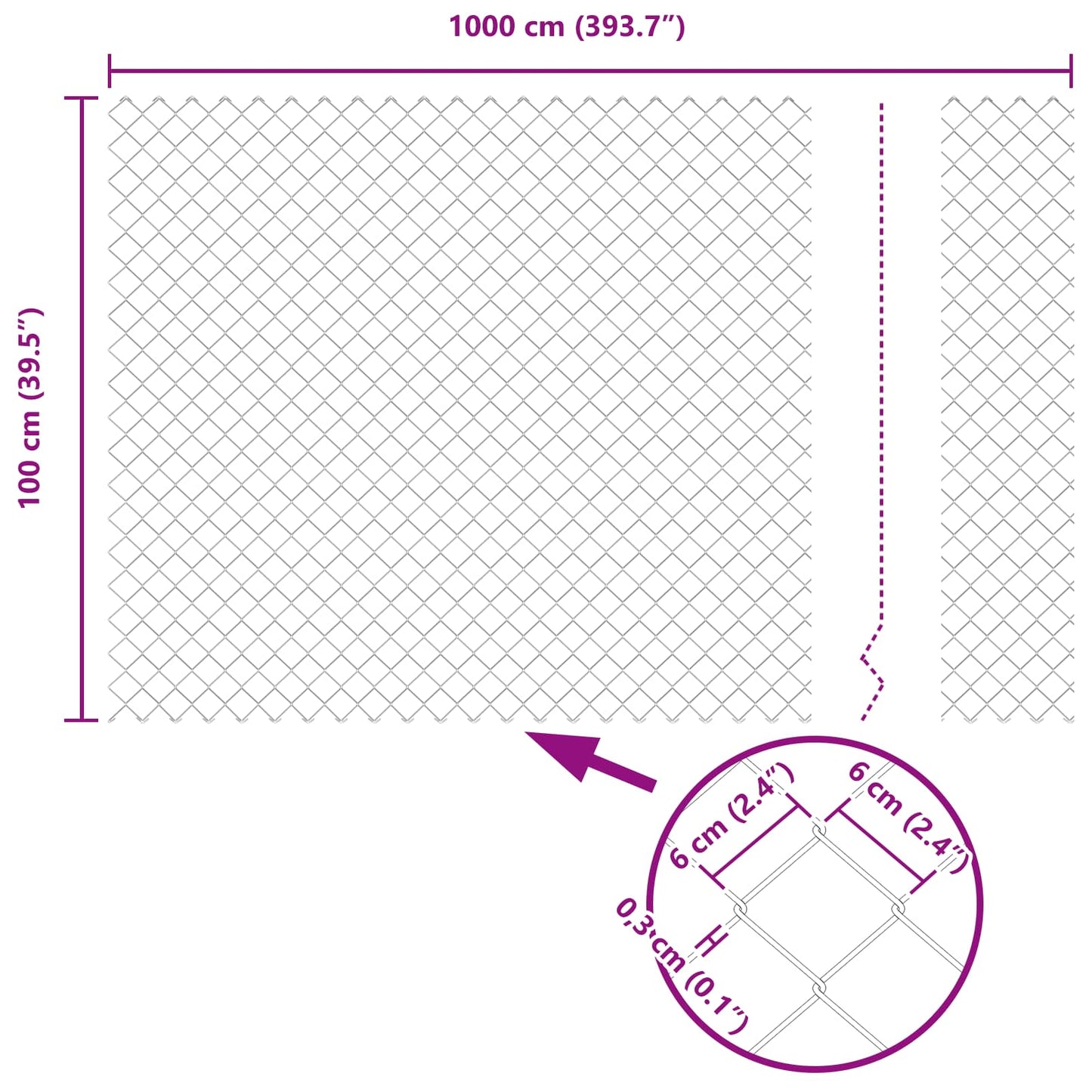 Chain Link Fence Grey
