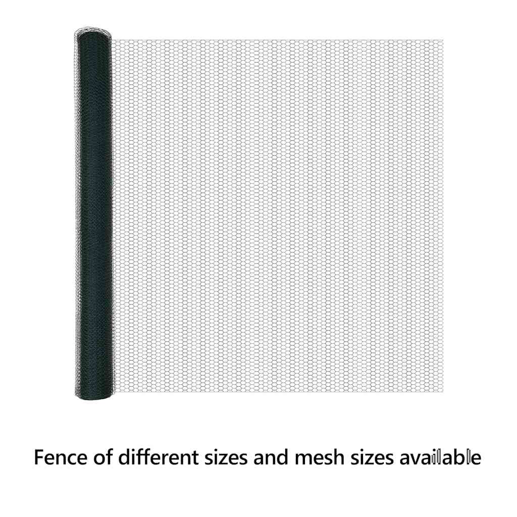 Hexagon Fence Green 1.5 x 10 m PVC