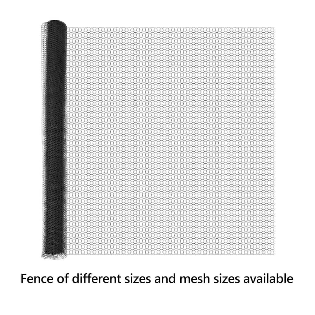 Hexagon Fence Grey 1.5 x 10 m PVC