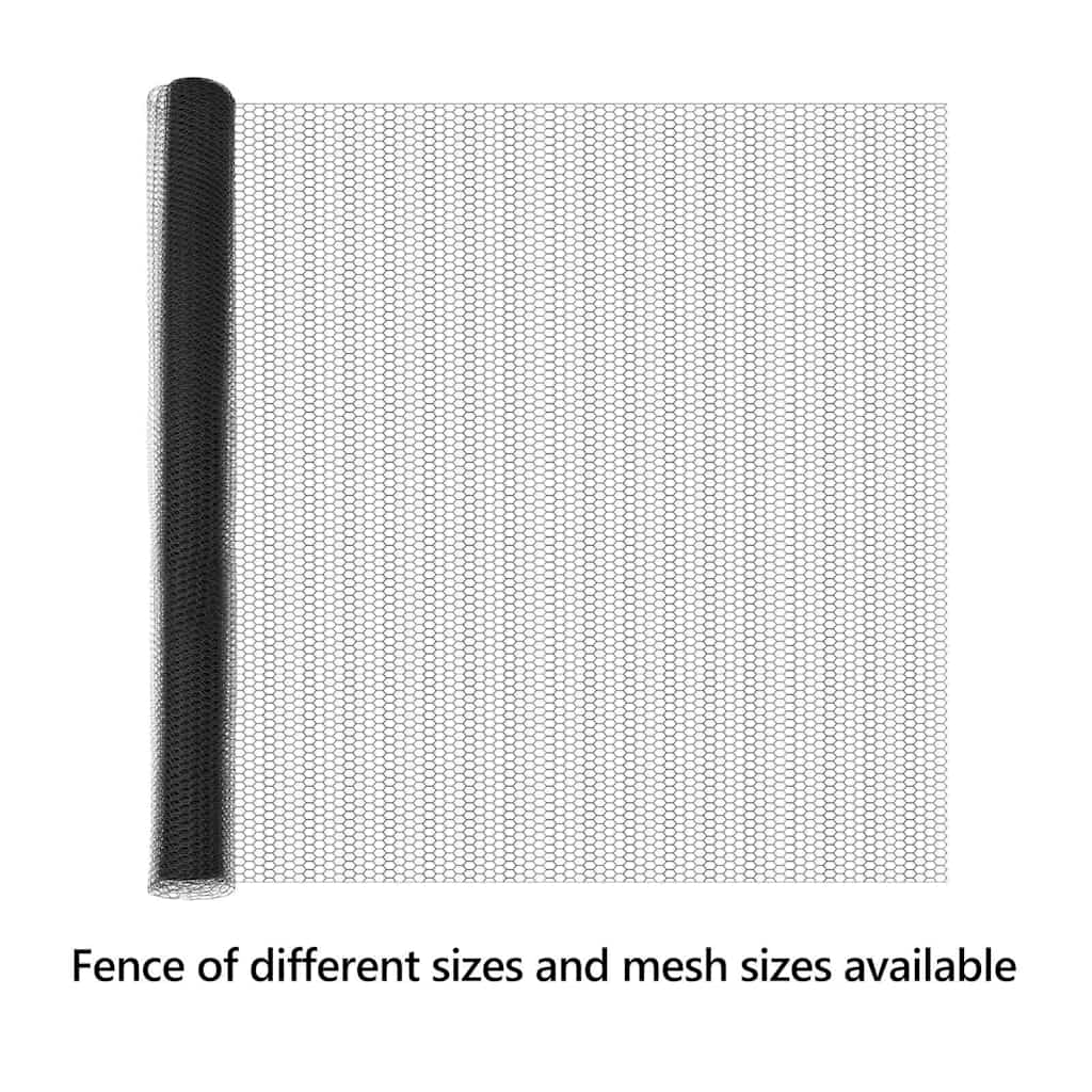 Hexagon Fence Grey 1.5 x 10 m PVC