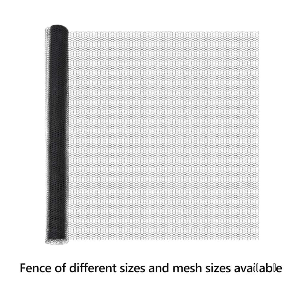 Hexagon Fence Grey 1.6 x 10 m PVC