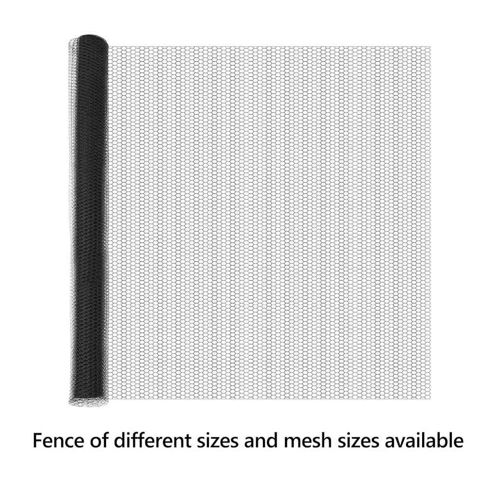 Hexagon Fence Grey 1.6 x 10 m PVC