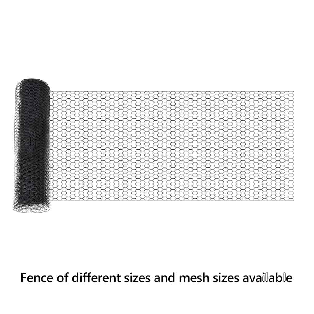 Hexagon Fence Grey 0.6 x 25 m PVC