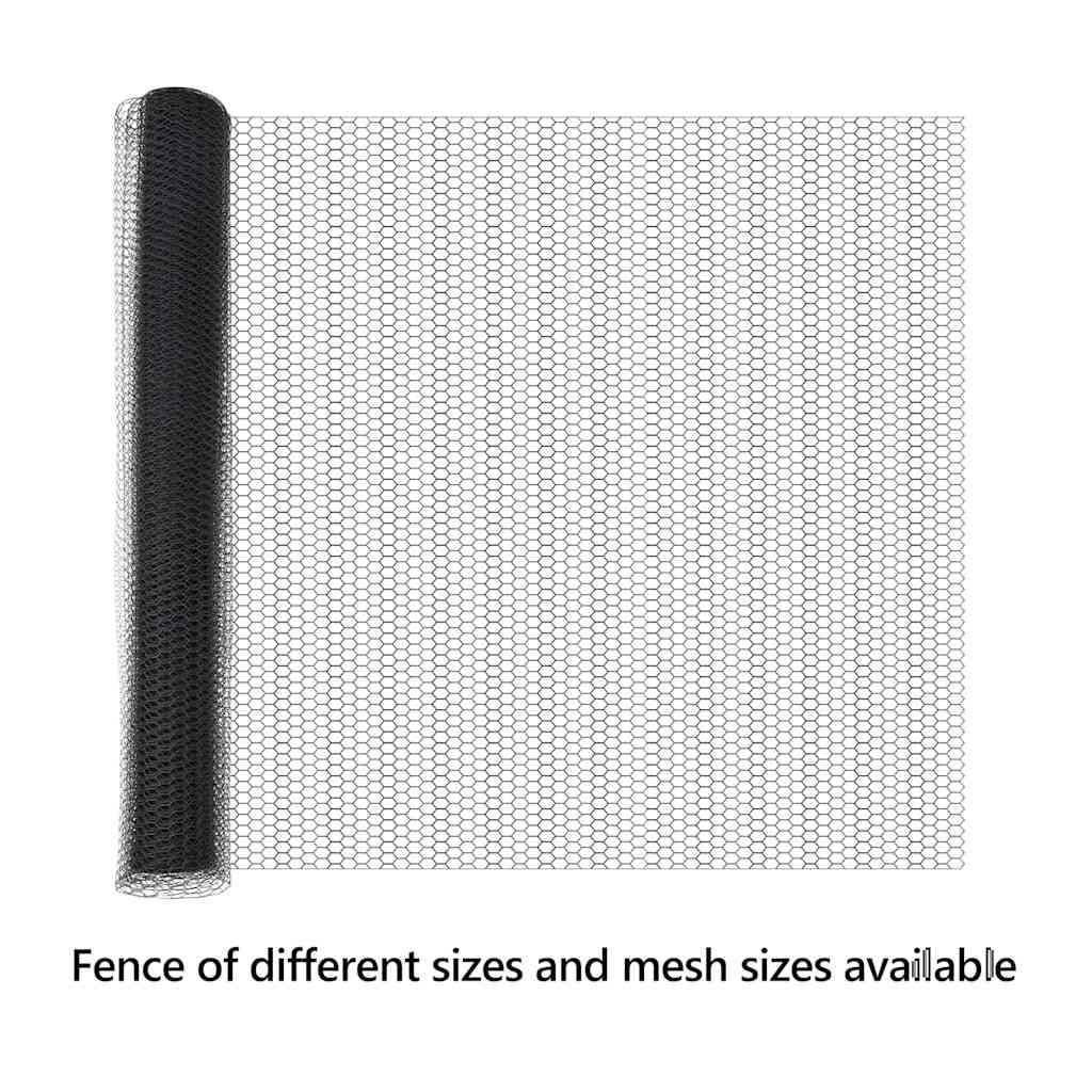 Hexagon Fence Grey 1.4 x 25 m PVC
