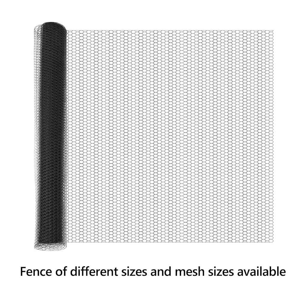 Hexagon Fence Grey 1.4 x 25 m PVC