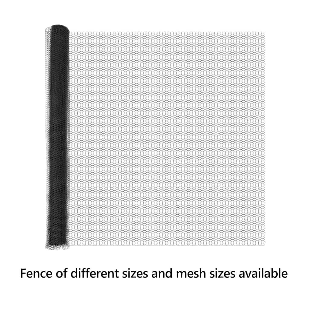 Hexagon Fence Grey 1.6 x 25 m PVC