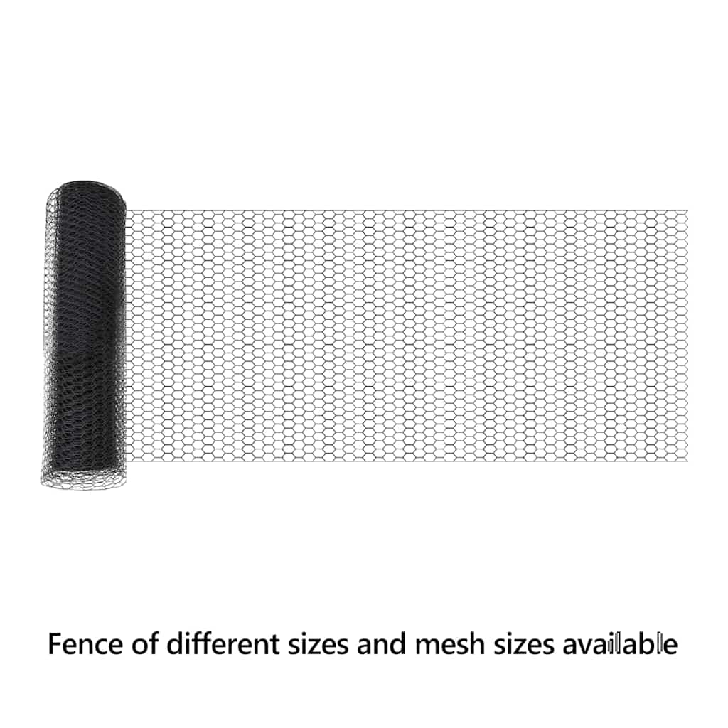 Hexagon Fence Grey 0.8 x 50 m PVC