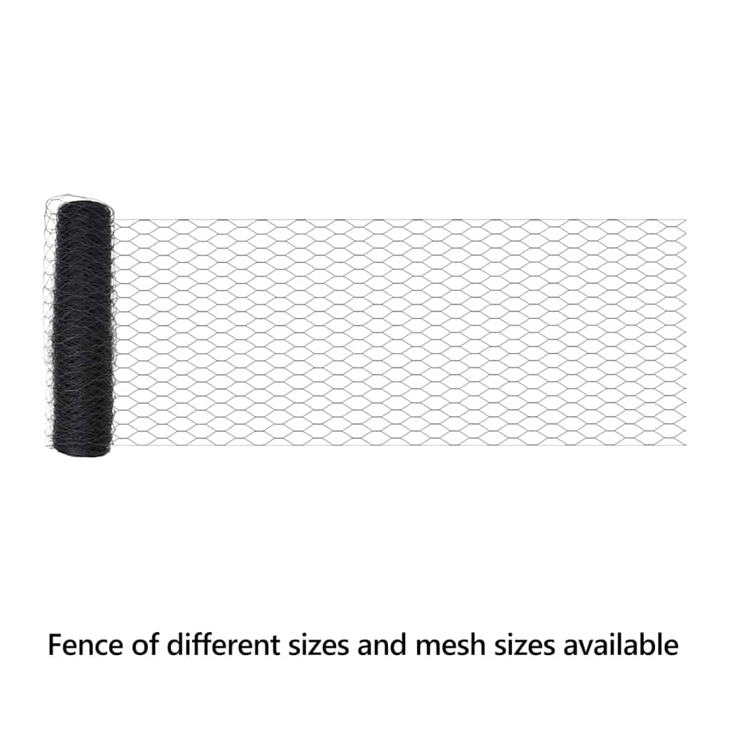 Hexagon Fence Grey 0.8 x 50 m PVC