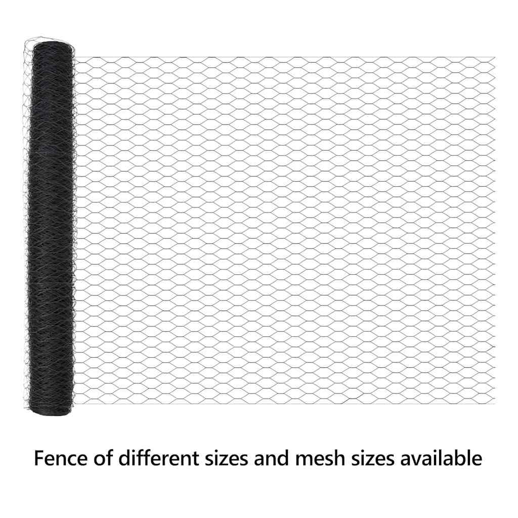 Hexagon Fence Grey 1.4 x 50 m PVC