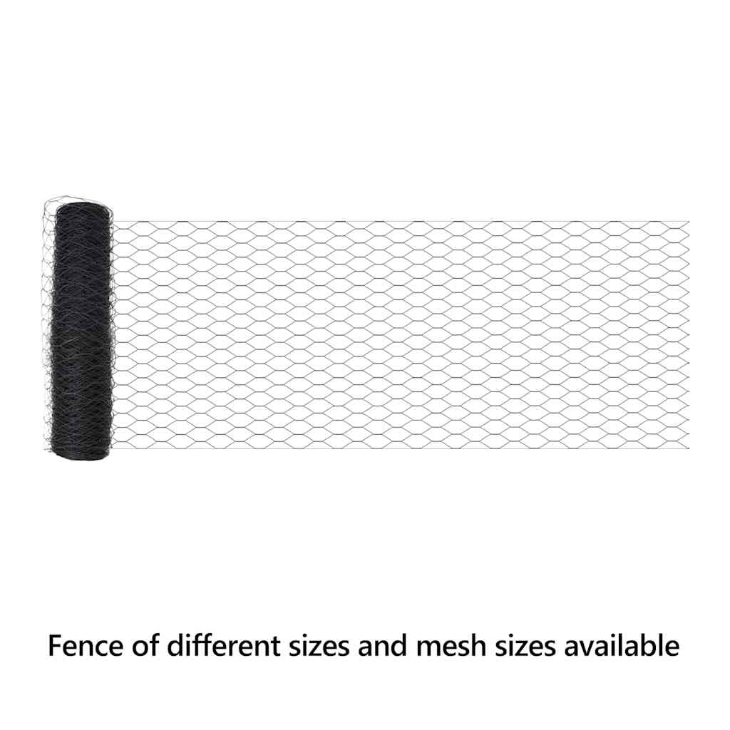 Hexagon Fence Grey 0.4 x 100 m PVC