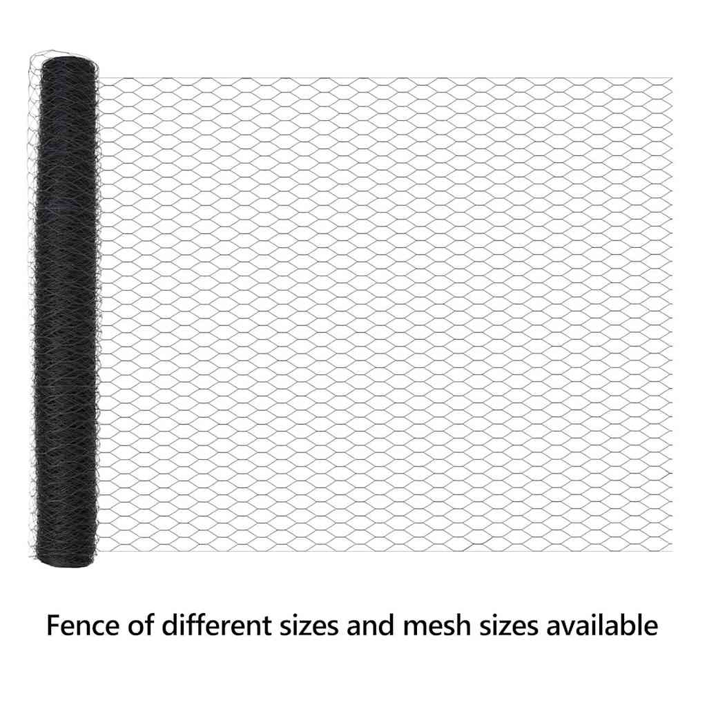 Hexagon Fence Grey 1 x 100 m PVC