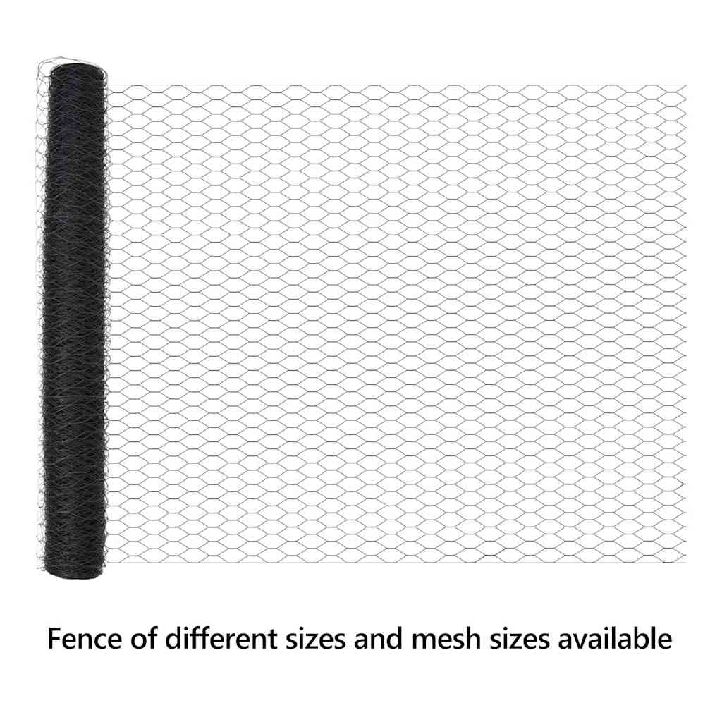 Hexagon Fence Grey 1.2 x 100 m PVC
