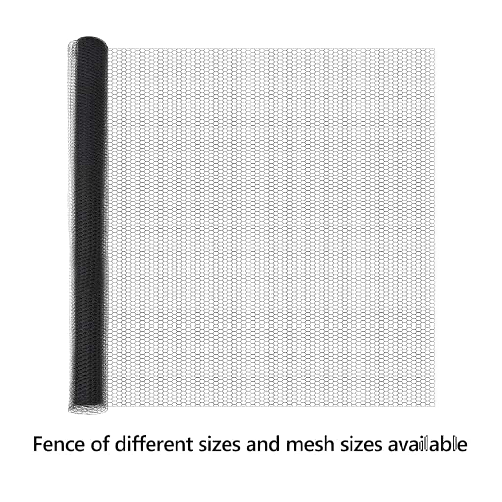 Hexagon Fence Grey 1.5 x 100 m PVC