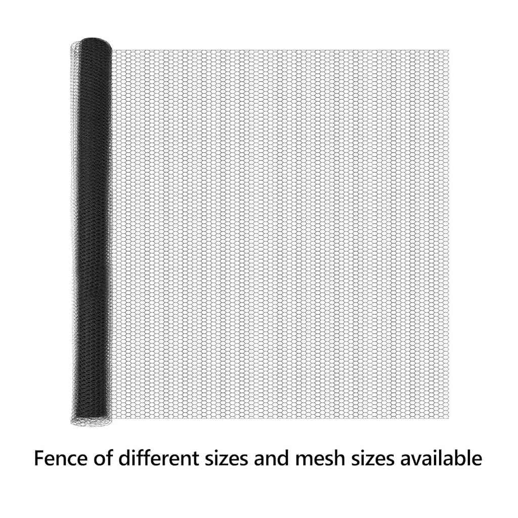Hexagon Fence Grey 1.6 x 100 m PVC