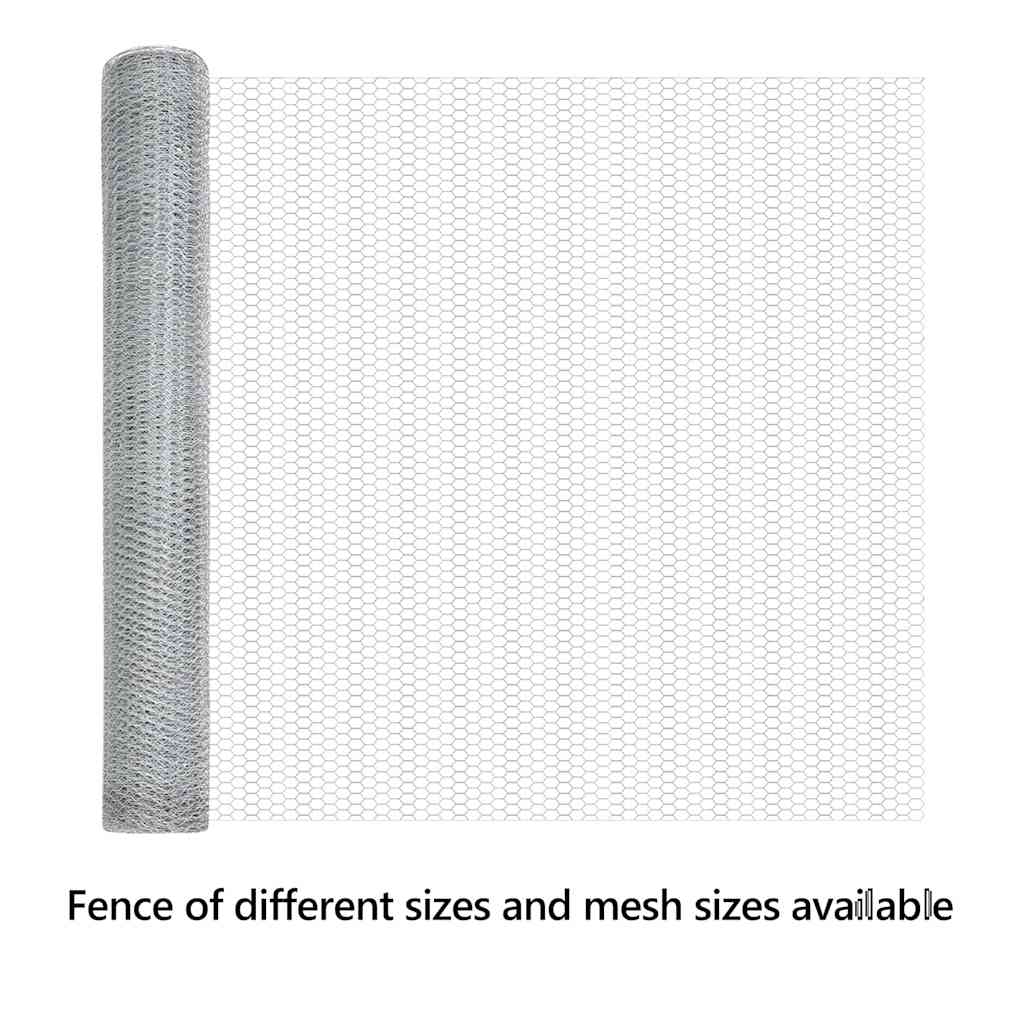 Hexagon Fence Silver 1.4 x 10 m Galvanised steel