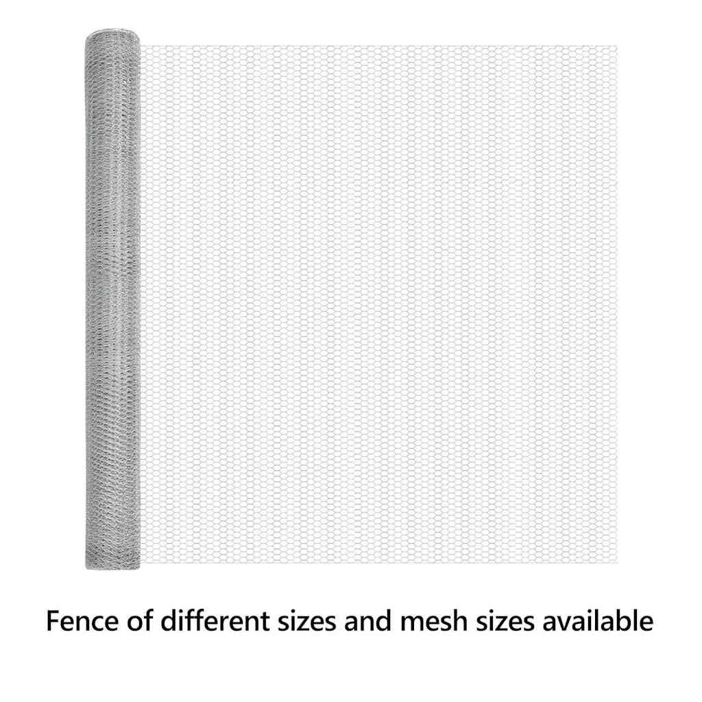 Hexagon Fence Silver 1.6 x 10 m Galvanised steel